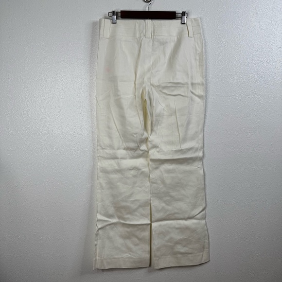 Eccoci NWT White Linen Blend Wide Leg Pants Size 8 - Picture 2 of 5